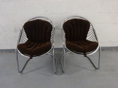 GASTONE RINALDI
Egg Chair.

Paire de fauteuils...