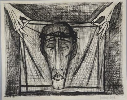 Bernard BUFFET (1928-1999)
Le Christ. 

Lithographie....