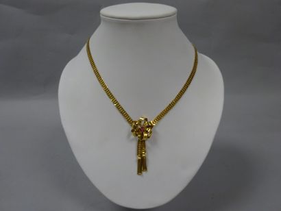 Collier en or jaune (750) à maille fantaisie...