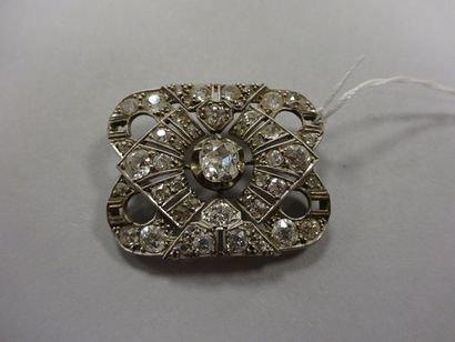 Monture de broche en or gris (750 dispensé)...