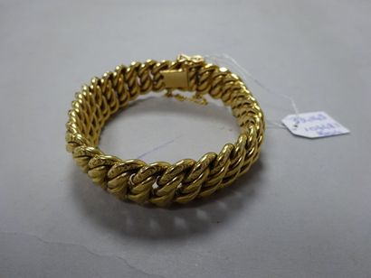 Bracelet ruban à maille articulée américaine...