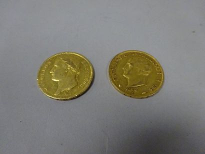 Lot de deux pièces en or jaune (750) comprenant:...
