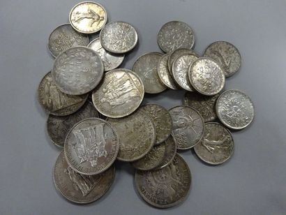 Lot de pièces de monnaie en argent (925)...
