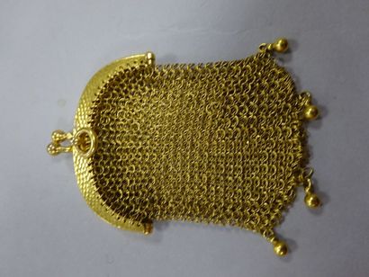 Porte-monnaie en or jaune (750).

Poids :...