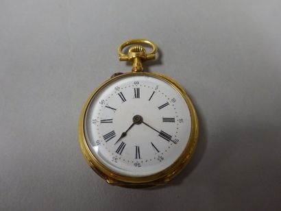Montre de gousset en or jaune (750), couvercle...