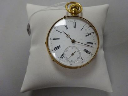 Montre de gousset en or jaune (750), cadran...