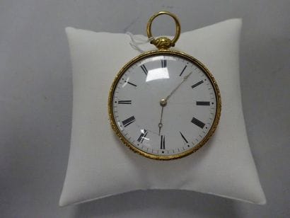 Montre de poche en or jaune (750), le couvercle...