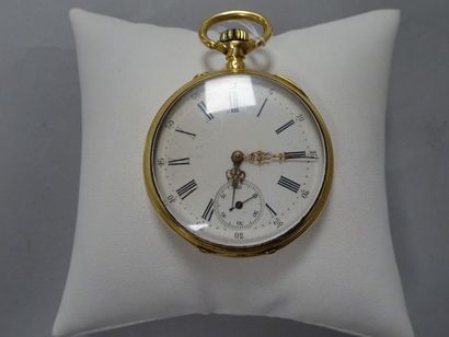 Montre de gousset en or jaune (750), couvercle...