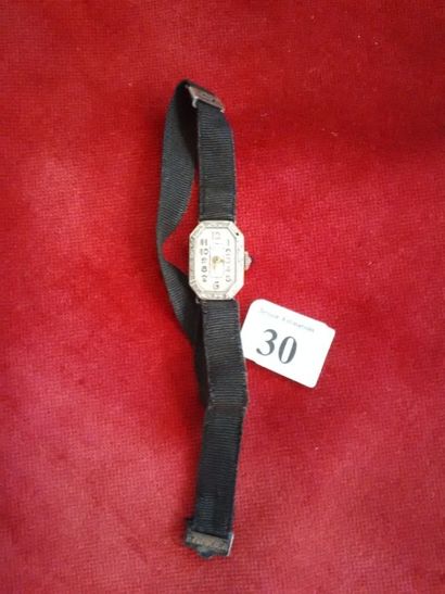 Montre bracelet de dame en or blanc (750),...