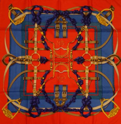 HERMES Paris
Carré en twill de soie imprimé,...