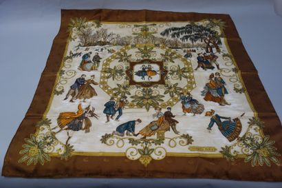 HERMES Paris
Carré en twill de soie imprimé,...