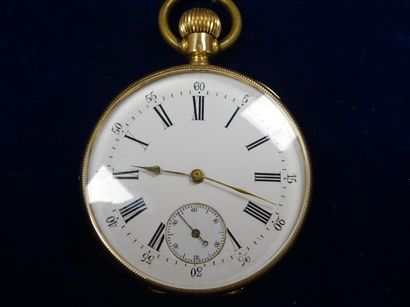 Montre de gousset boitier en or jaune (750).

Le...