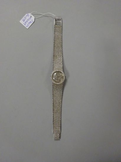 Montre bracelet de dame en or gris (750)....