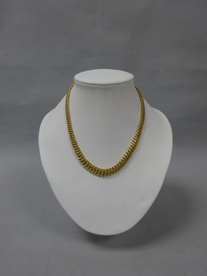 Collier souple en or jaune (750) à maille...