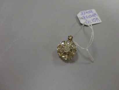 Pendentif en or jaune et gris (750) orné...