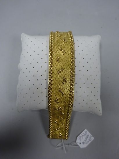 Bracelet ruban souple à maille polonaise...