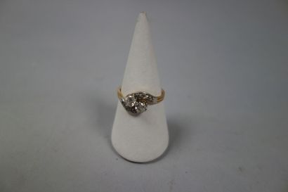 Bague toi et moi en ors jaune et gris (750)...