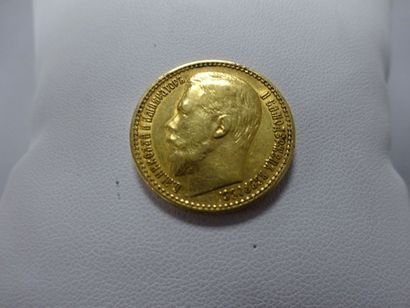 Une pièce de 15 roubles en or, 1897. 
Poids:...
