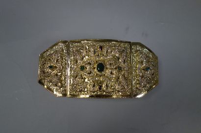 Ceinture articulée en métal doré à motifs...