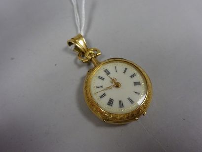 Montre de col en or jaune (750), le boîtier...