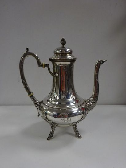 TALLOIS
Verseuse quadripode en argent (925),...