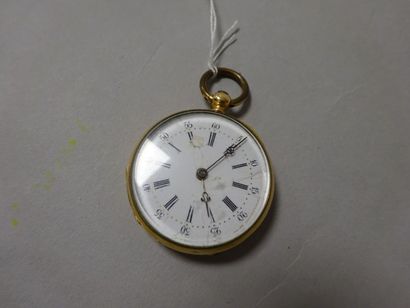 Montre de col en or jaune (750) le dos à...