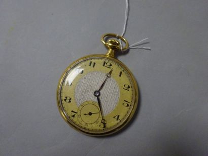 Montre de gousset en or jaune (750) à chiffres...