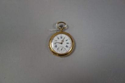 Montre de gousset en or jaune (750). 

Le...