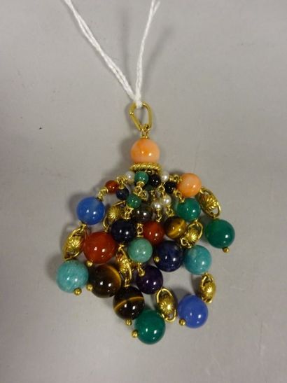 Pendentif à pampilles en or jaune (750) façon...