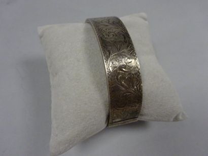 Bracelet jonc ouvrant, en argent (925) en...