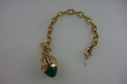 Bracelet souple à maillons ovales articulés...