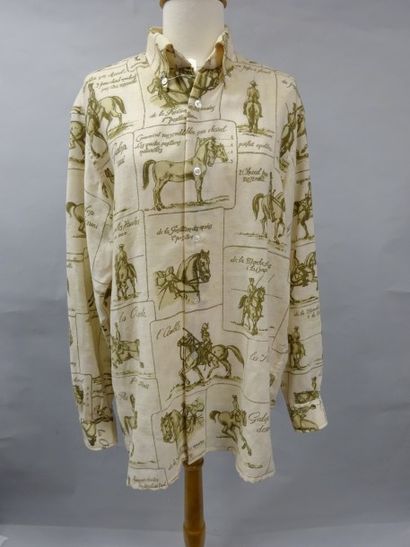 HERMES Paris
Chemise d'homme en laine à motifs...
