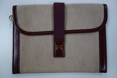 HERMES Paris
Pochette rectangulaire en toile...
