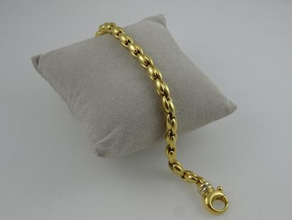 Bracelet articulé en or jaune (750) à maillons...