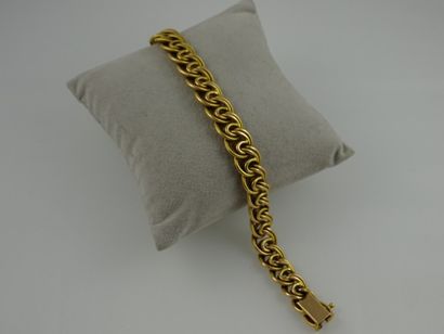 Bracelet souple à maillons articulés en or...