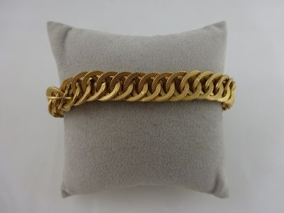 Bracelet en or jaune (750) à maillons circulaires...