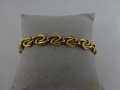 Bracelet souple en or jaune (750) à maille...
