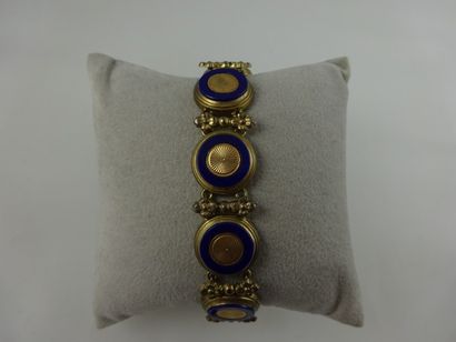 Bracelet en vermeil (925) à maillons circulaires...