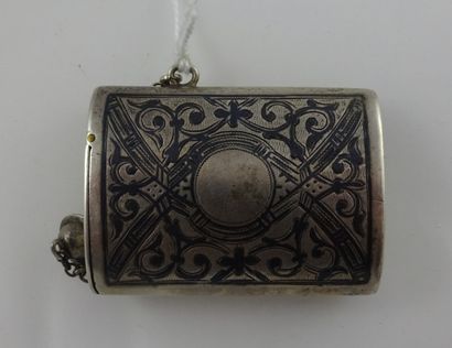 RUSSIE 

Etui à alumettes de voyage, en argent...