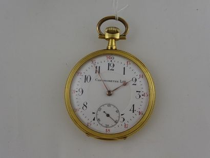 LIP 
Montre de gousset en or jaune (750)....