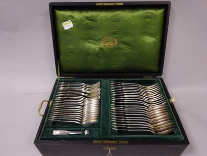 CHRISTOFLE
Partie de ménagère en métal argenté...