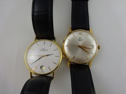 DREFFA 
Montre bracelet d'homme en or jaune...