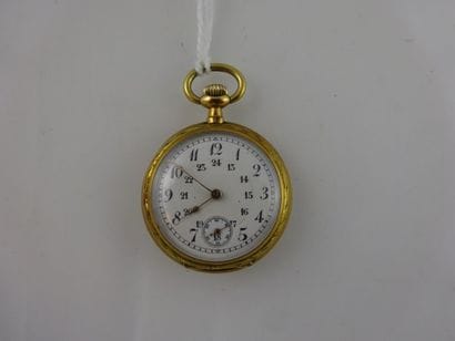 Montre de col en or jaune (750). Couvercle...