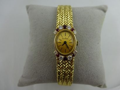 EVIANA
Montre de dame en or jaune (750)....
