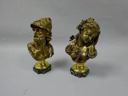 Léonidas et une jeune femme en buste, d'après...