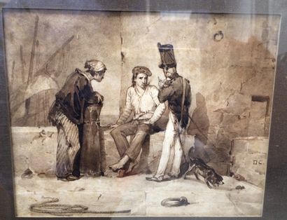 Attribué à Alexandre Gabriel DECAMPS (1803-1860)


Scène...