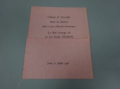 Menu et programme officiel de la soirée offerte...