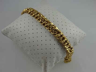 Bracelet souple en or jaune (750) à maille...