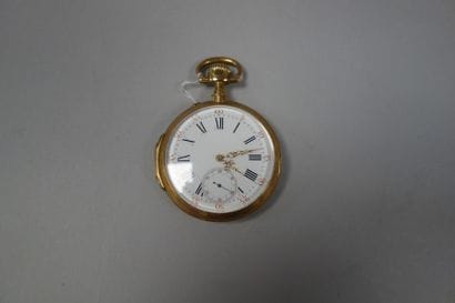 Montre de gousset en or jaune (750). 

Boitier...