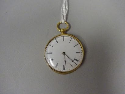Montre de gousset en or jaune (750). 

Cache...